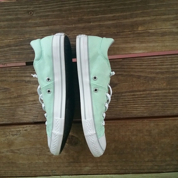 Converse Mint Green Sneakers Size 5 - Picture 4 of 7